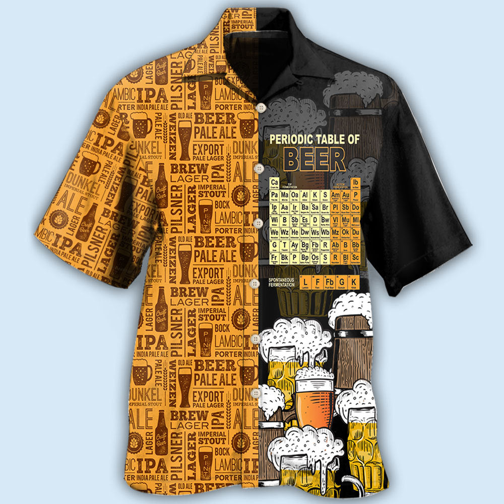 Beer Periodic Table Of Beer - Hawaiian Shirt - Reefox