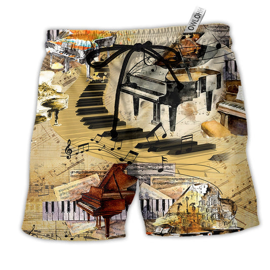 Beach Short / Adults / S Piano These Fingers Of Mine They Got Brains - Beach Short Reefox - Owls Matrix LTD