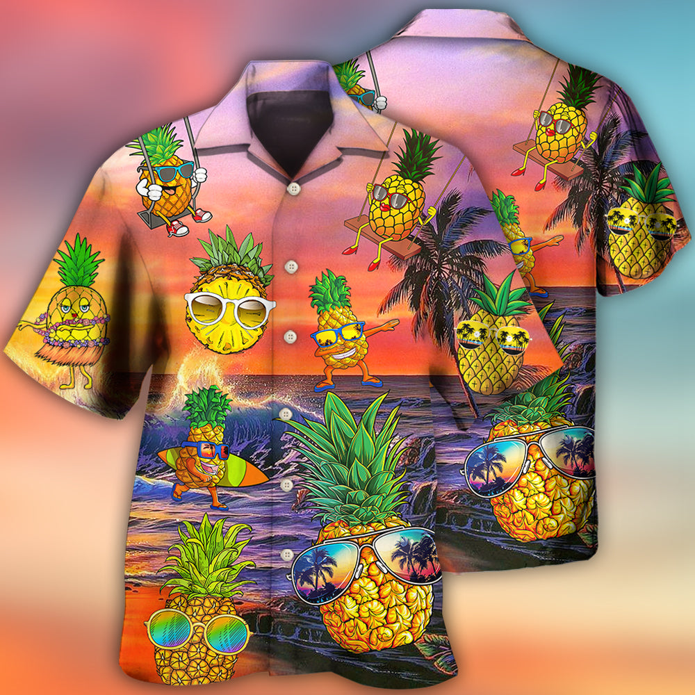Fruit Pineapple Funny Summer - Hawaiian Shirt - Reefox
