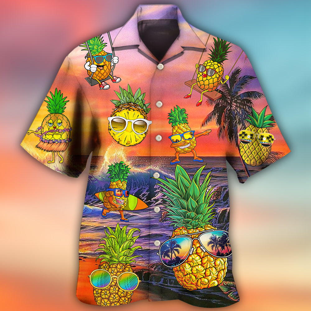 Fruit Pineapple Funny Summer - Hawaiian Shirt - Reefox