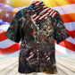 Pirate Skeleton USA Flag Independence Day - Hawaiian Shirt - Reefox
