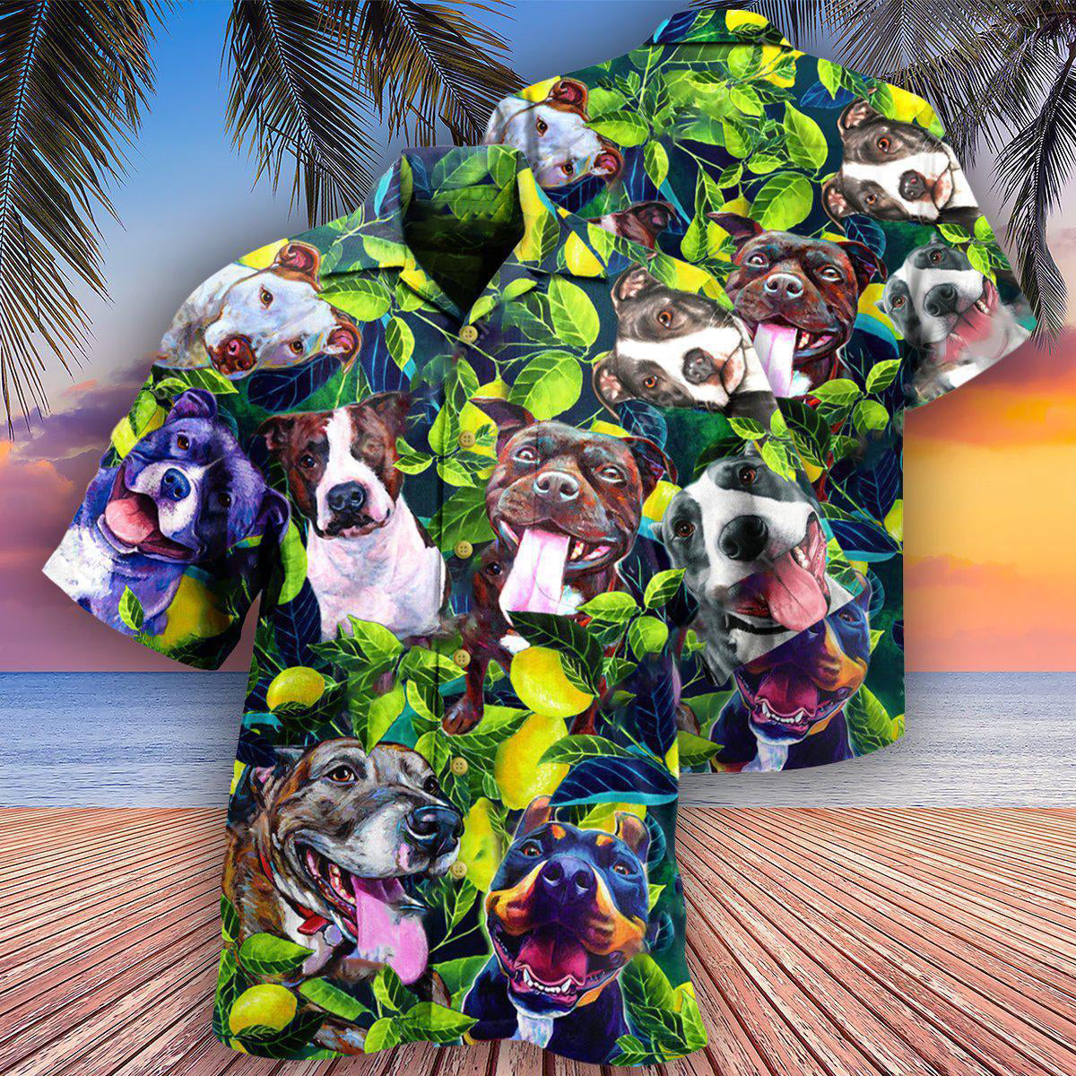 Pitbull On The Lemon Tree - Hawaiian Shirt - Reefox