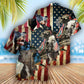 Pitbull Dogs Protected By American - Hawaiian Shirt - Reefox