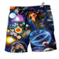 Beach Short / Adults / S Planet Loves Galaxy Mysterious - Beach Short Reefox - Owls Matrix LTD