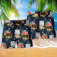 Police Symbol Tropical Floral - Beach Short Reefox - Owls Matrix LTD