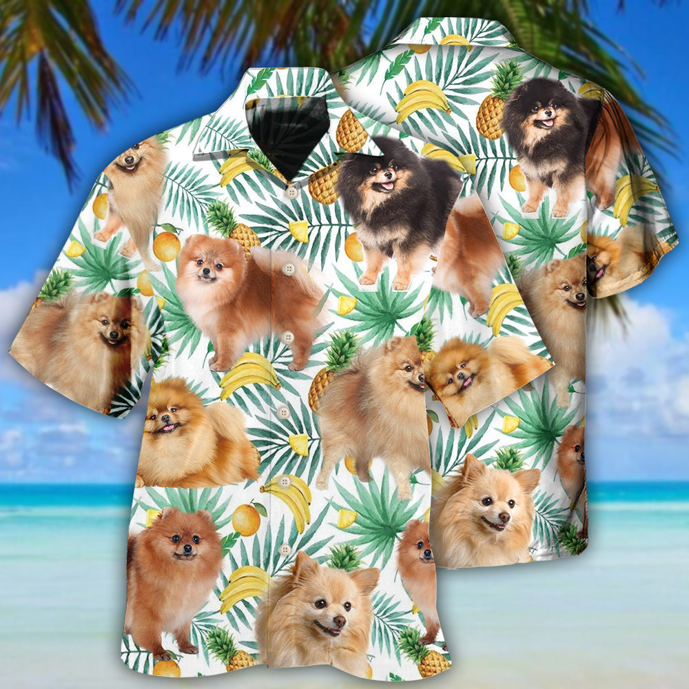 Pomeranian Dog Banana Tropical Style - Hawaiian Shirt - Reefox