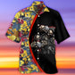 Gun Skull Hand Tropical Gun In Death - Hawaiian Shirt - Reefox
