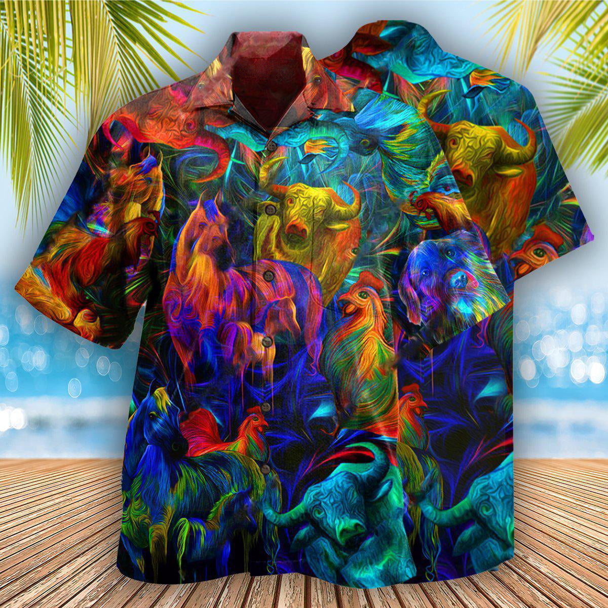 Farm Animals Proud Of Work - Hawaiian Shirt - Reefox