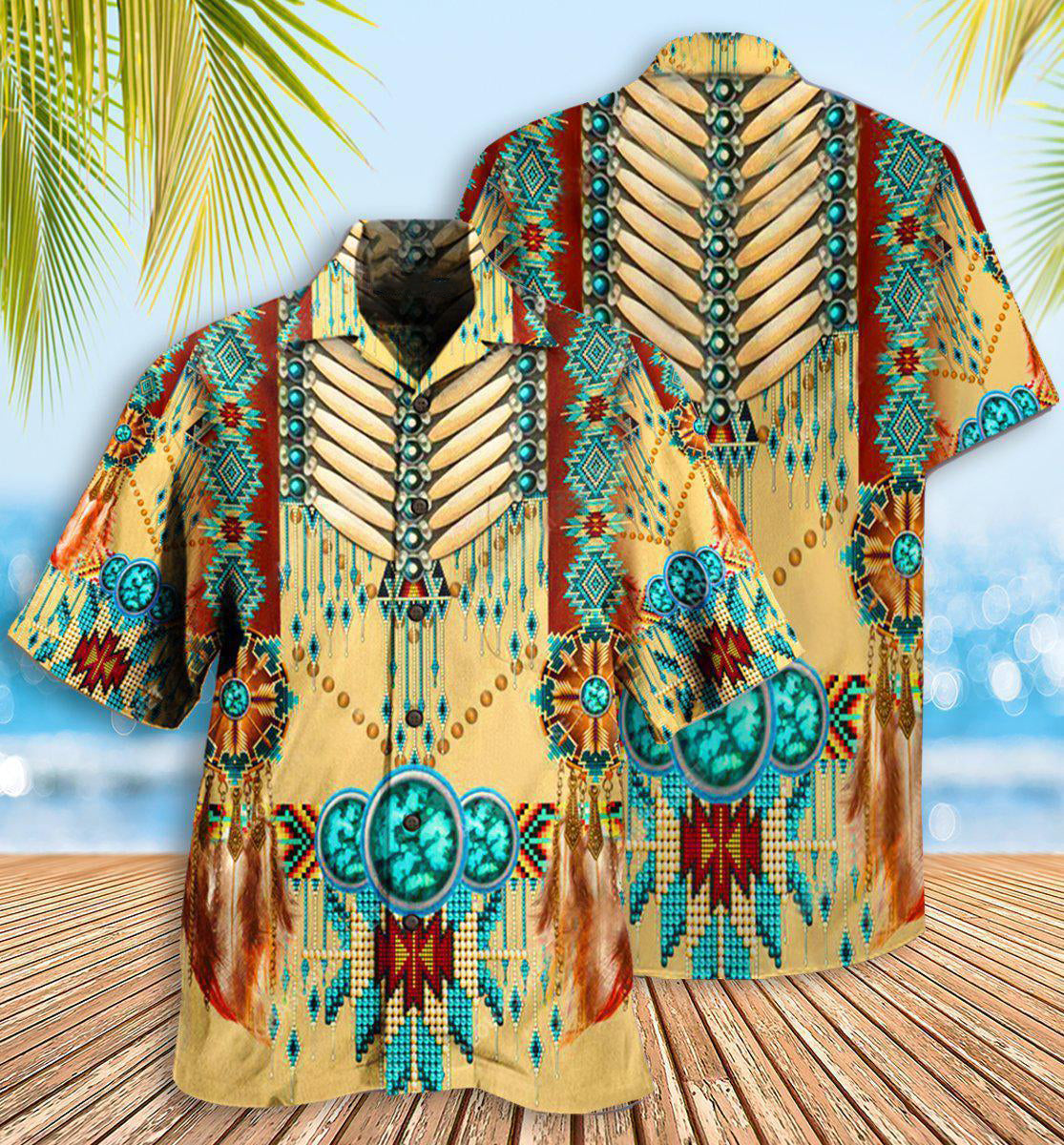 Native American Proud Pattern - Hawaiian Shirt - Reefox