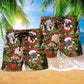 Pug Christmas Have Yourself A Merry Little Pug - Beach Short Reefox - Owls Matrix LTD