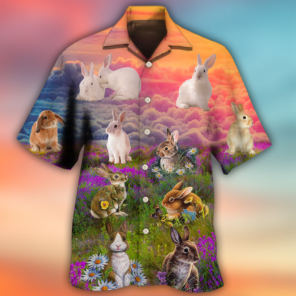 Rabbit Beautiful Floral Grass - Hawaiian Shirt - Reefox