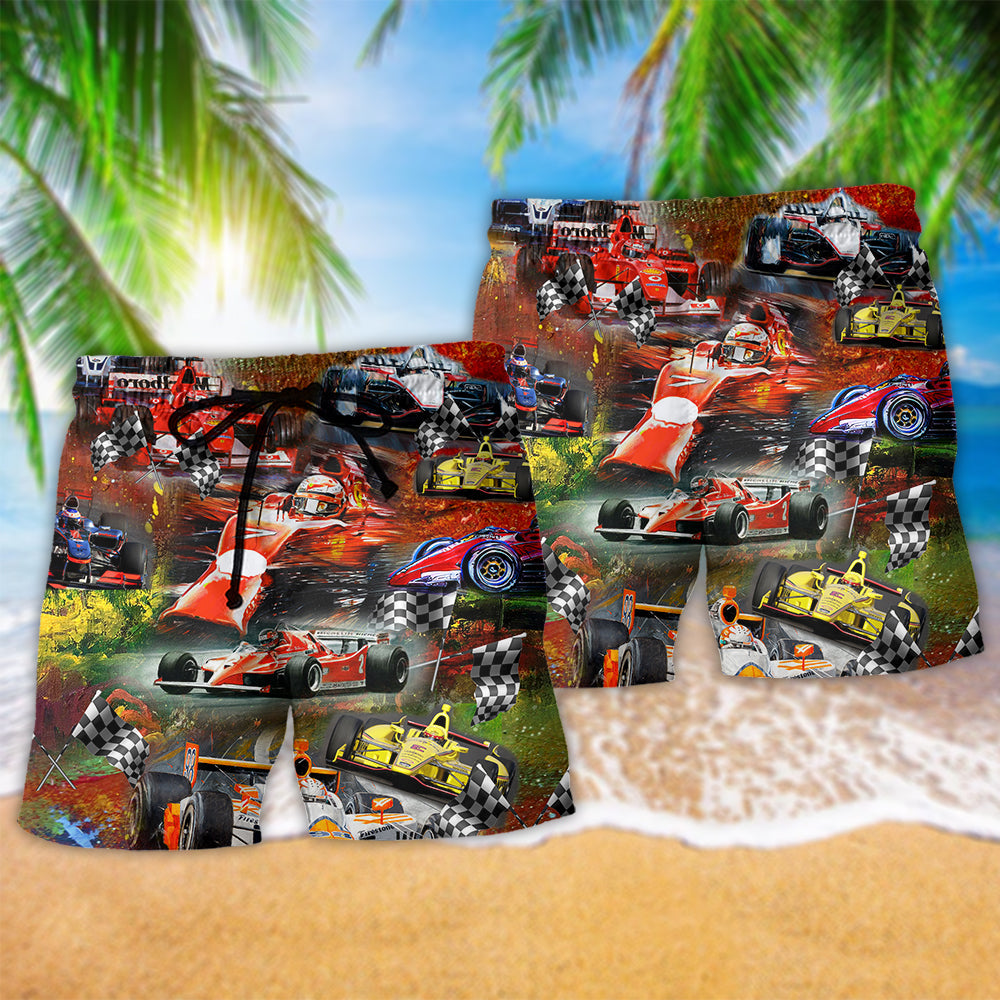 Racing Life Is Better At The Race - Beach Short Reefox - Owls Matrix LTD