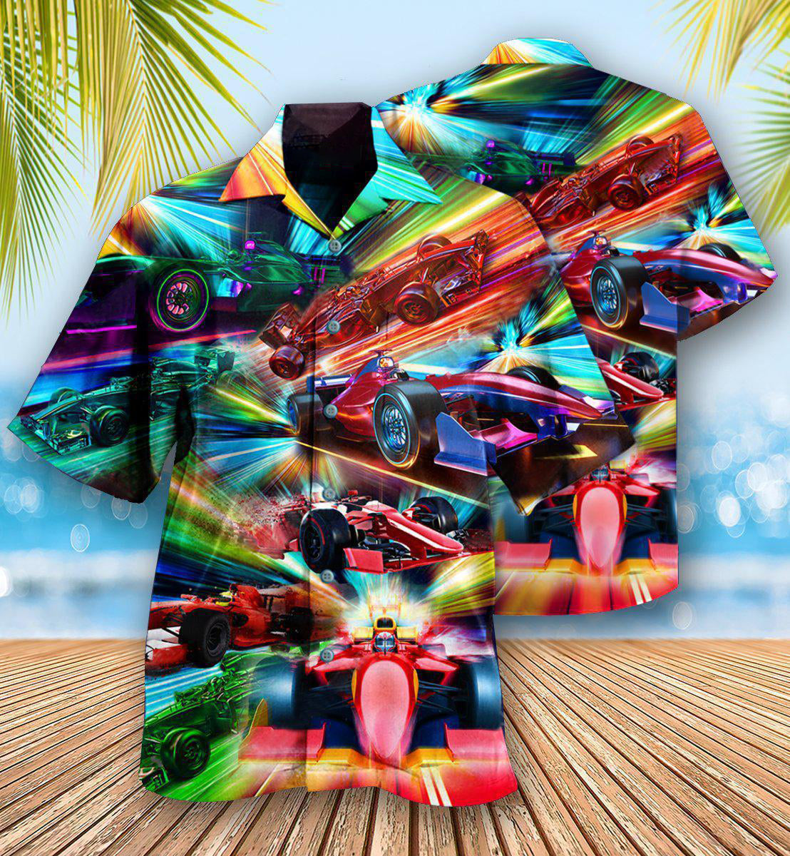 Car Racing Warning Auto Racing Fast - Hawaiian Shirt - Reefox