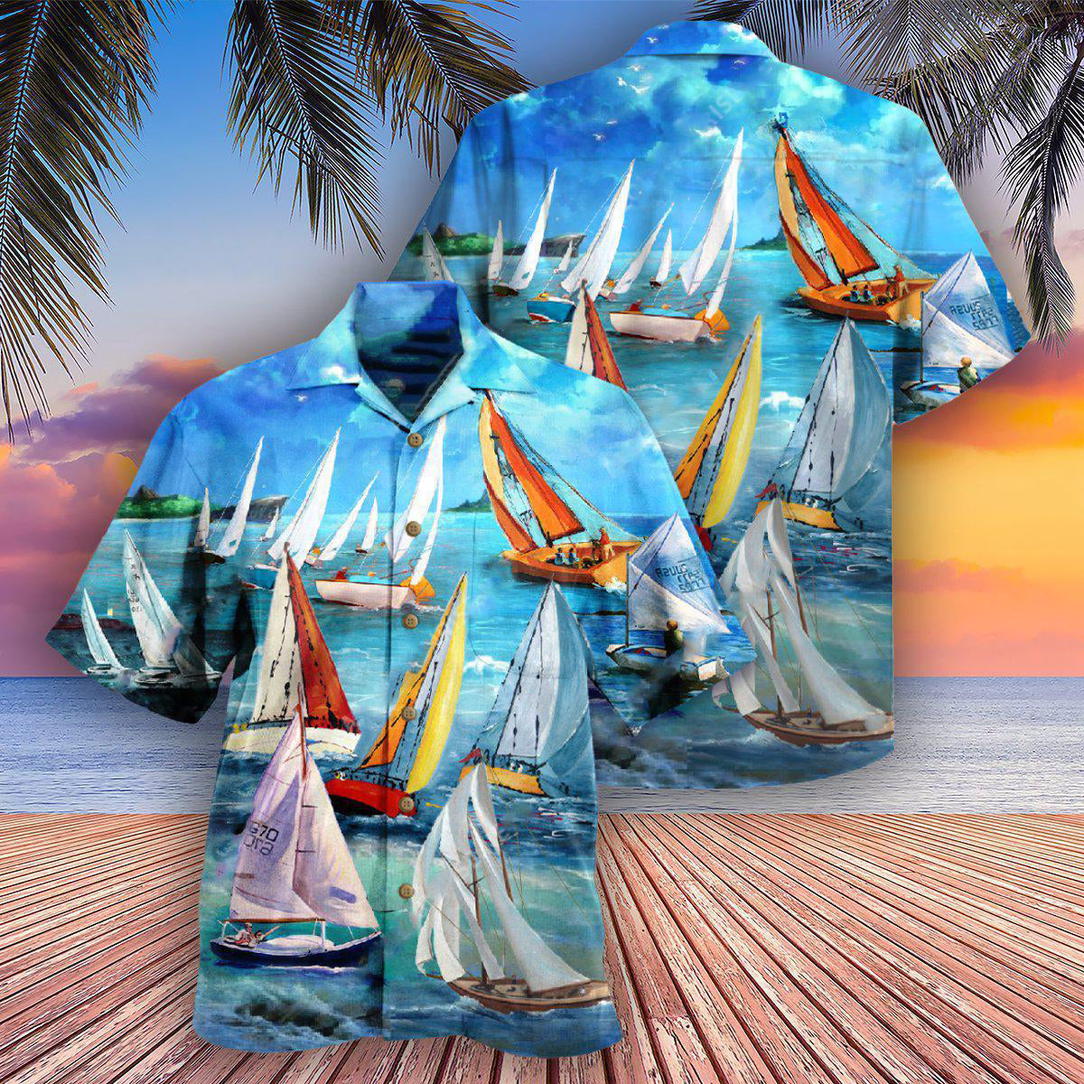Sailing Raise The Sails To Catch The Wind - Hawaiian Shirt - Reefox