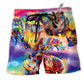 Beach Short / Adults / S Rhino Painting Colorful Style - Beach Short Reefox - Owls Matrix LTD
