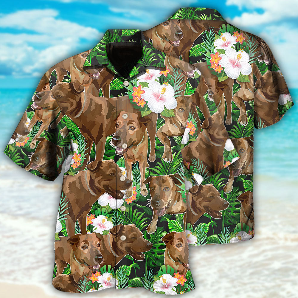 Rhodesian Ridgeback Dog Tropical Floral Lovely Style - Hawaiian Shirt - Reefox