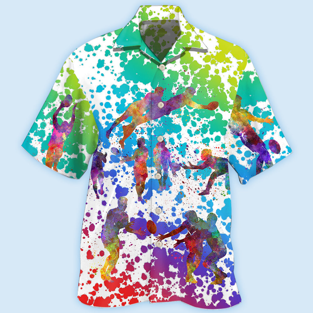 Rugby Colorful Painting - Hawaiian Shirt - Reefox