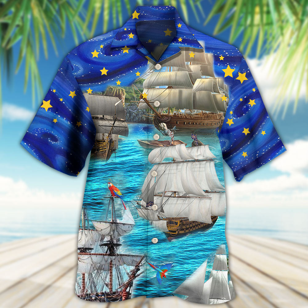 Sailing Love Ocean And Sky Christmas Style - Hawaiian Shirt - Reefox