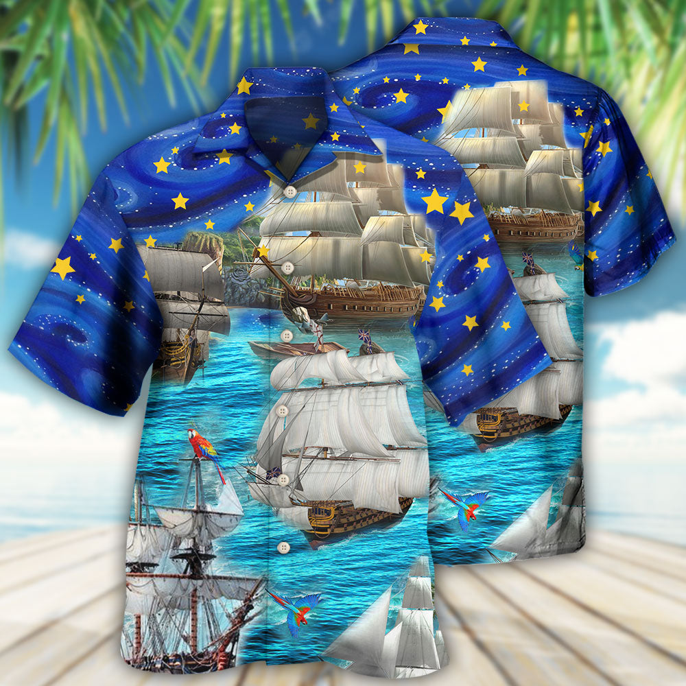Sailing Love Ocean And Sky Christmas Style - Hawaiian Shirt - Reefox