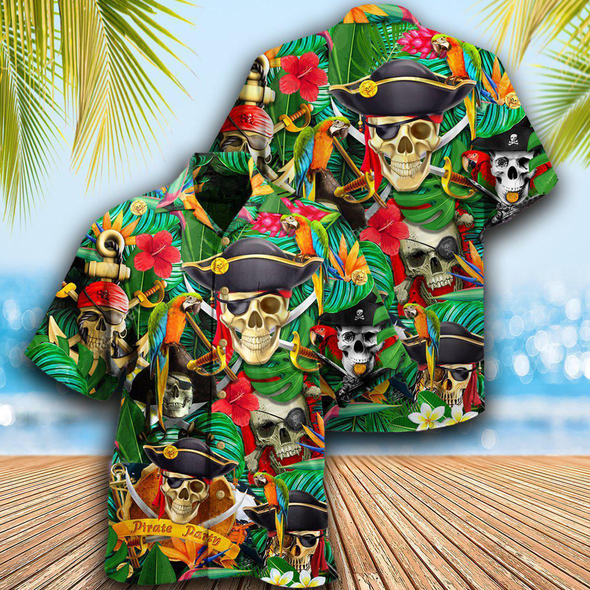 Pirate Skull Pirates Make Ledgends - Hawaiian Shirt - Reefox