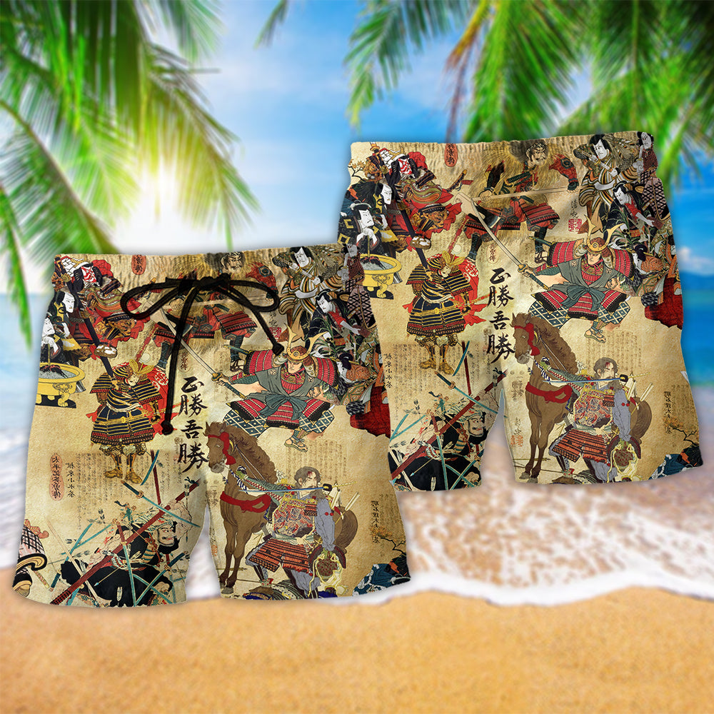 Samurai Perceive That Which Cannot Be Seen With The Eye - Beach Short Reefox - Owls Matrix LTD