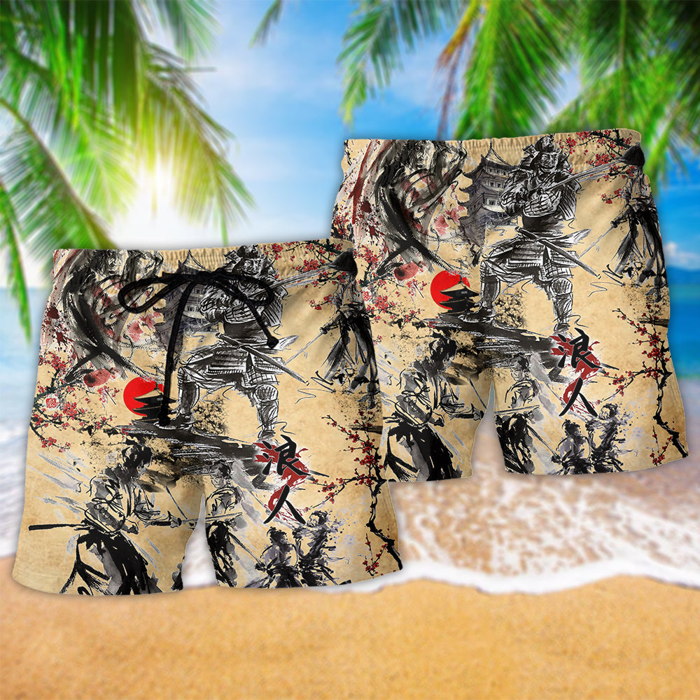 Samurai The Way Of The Samurai Is Found In Death - Beach Short Reefox - Owls Matrix LTD