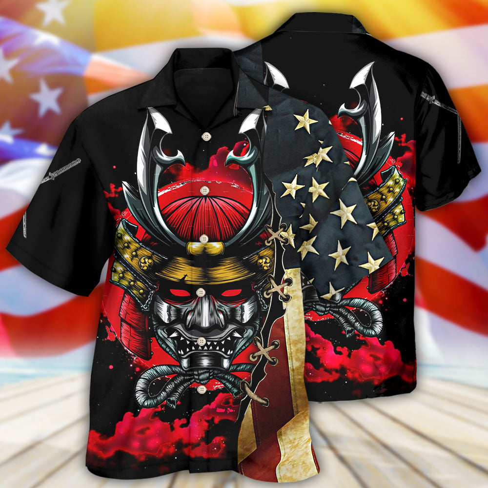 Samurai America Independence Day - Hawaiian Shirt - Reefox