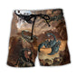 Beach Short / Adults / S Scorpion Style With Mountain Behind - Beach Short Reefox - Owls Matrix LTD