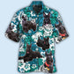 Scottish Terrier Dog Lovely Tribal Tropical Style - Hawaiian Shirt - Reefox