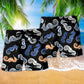 Seahorse Blue Orange Black Style - Beach Short Reefox - Owls Matrix LTD