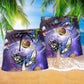 Shark Alien Space With Magic Color - Beach Short Reefox - Owls Matrix LTD