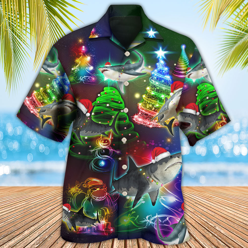 Shark Christmas Tree Shark - Hawaiian Shirt - Reefox