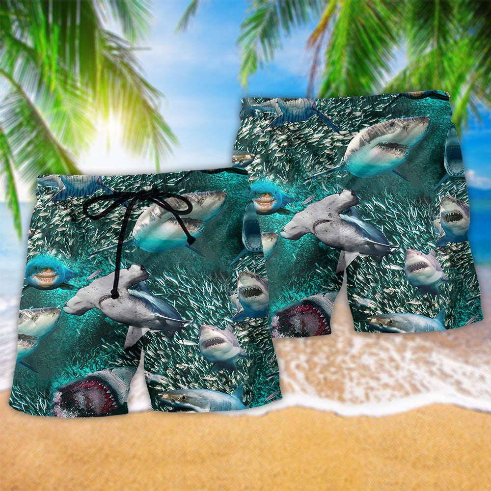 Shark In A World Full Of Fish Be A Shark - Beach Short Reefox - Owls Matrix LTD