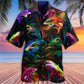 Shark Neon Style Lover - Hawaiian Shirt - Reefox