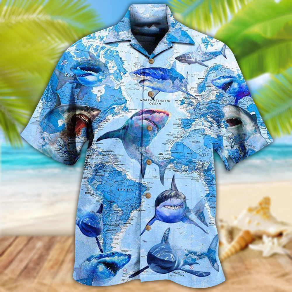 Shark The Great White Sharks World - Hawaiian Shirt - Reefox
