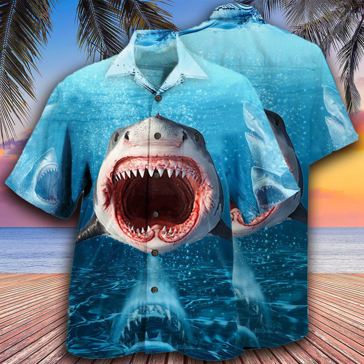 Shark Show Your Teeth - Hawaiian Shirt - Reefox
