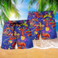Shrimp Mardi Gras Love Animals - Beach Short Reefox - Owls Matrix LTD