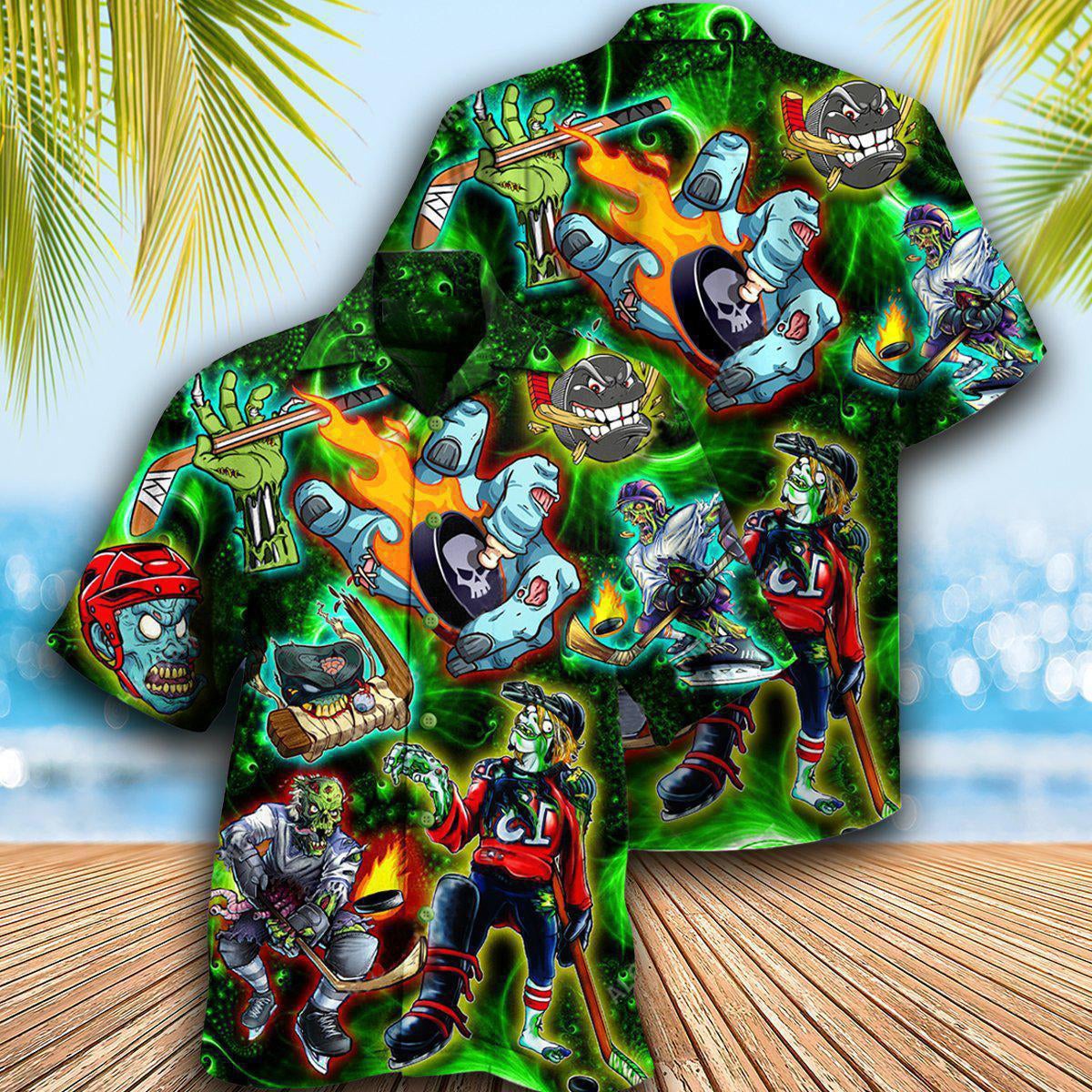 Ice Hockey Shut Your Five Hole - Hawaiian Shirt - Reefox