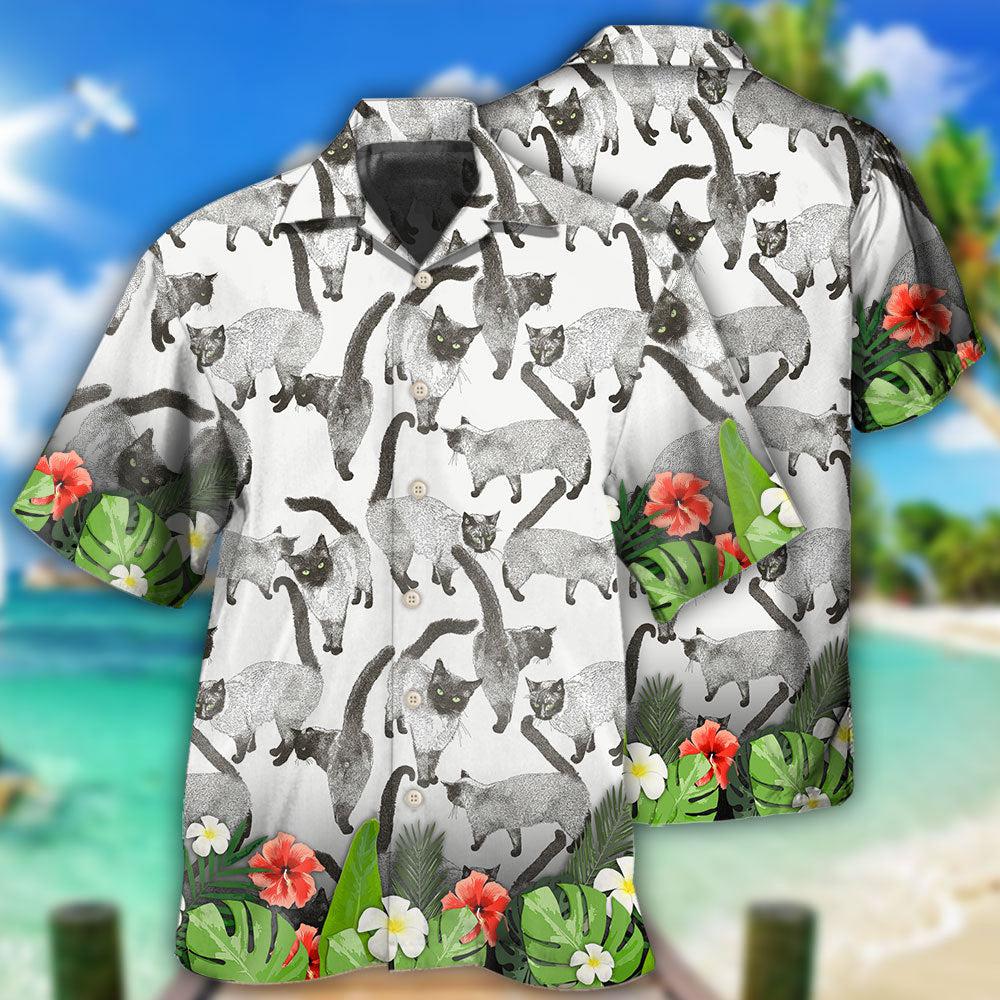 Cat Siamese Cat Lovely Tropical Style - Hawaiian Shirt - Reefox