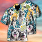 Husky Funny Husky Tropical Leaf - Hawaiian Shirt - Reefox