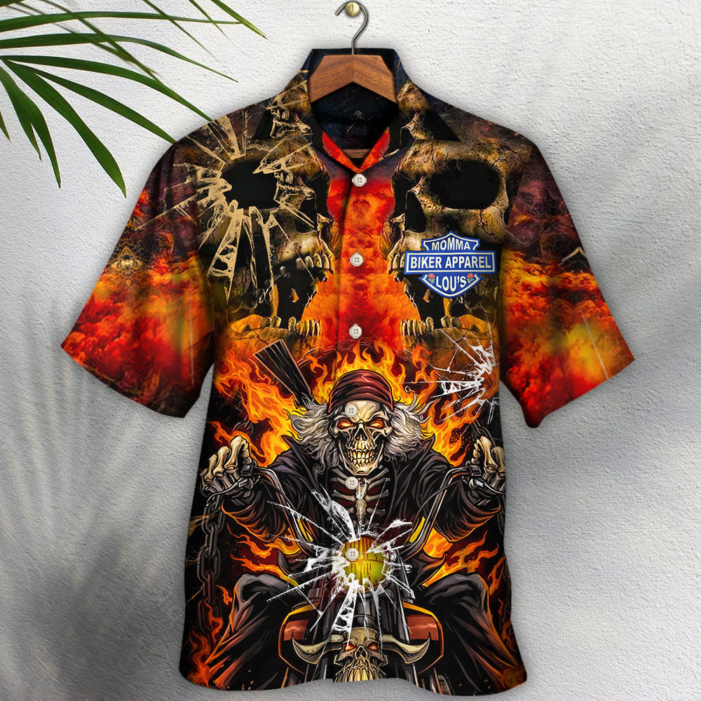 Skull Biker Lovely Style - Hawaiian Shirt - Reefox