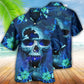 Skull Blue Hello Summer Style - Hawaiian Shirt - Reefox