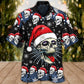 Skull Christmas On The Naughty Listand I Regret Nothing - Hawaiian Shirt - Reefox