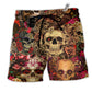 Beach Short / Adults / S Skull Day Of The Dead Floral - Beach Short Reefox - Owls Matrix LTD