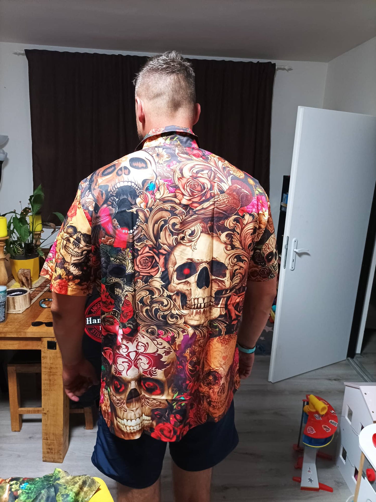 Skull Day Of The Dead Floral - Hawaiian Shirt - Reefox