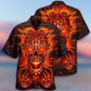 Skull Fire Love Red Smile - Hawaiian Shirt - Reefox