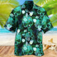 Skull Fish Green Style - Hawaiian Shirt - Reefox
