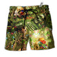 Beach Short / Adults / S Skull Flower Skeleton Forever - Beach Short Reefox - Owls Matrix LTD