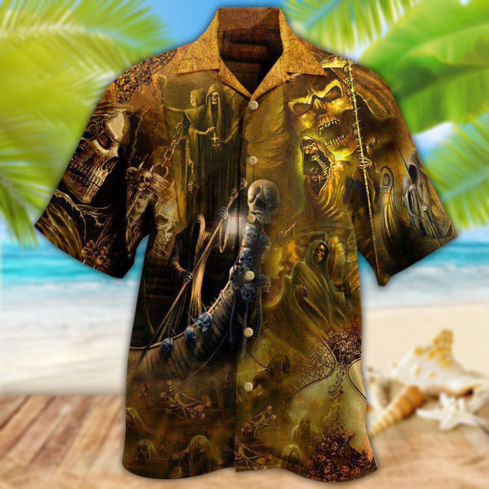 Skull Go To Hell Skull - Hawaiian Shirt - Reefox