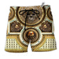 Beach Short / Adults / S Skull Gold Cool Luxury Style - Beach Short Reefox - Owls Matrix LTD